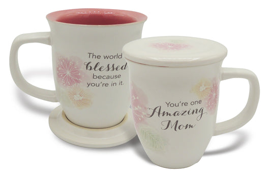 Amazing Mom Mug and Coaster Set